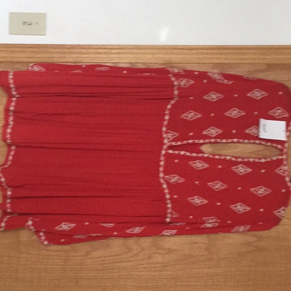 Free People orange tunic deep front and back (M) - Picture 2 of 3